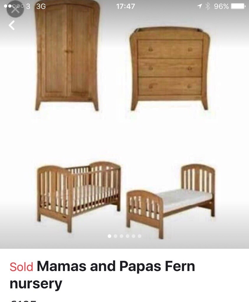 mamas and papas fern nursery set